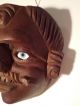 Antique/vintage Wooden Dance Mask Mexicanito Primitive Danced/rented Guatemalan Latin American photo 1