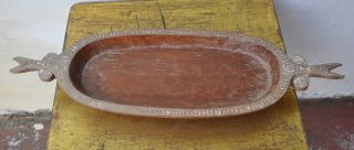 Antique Vintage Png/ Pacific Islands Tribal Ritual Feast Bowl Tray Fetish Magic photo