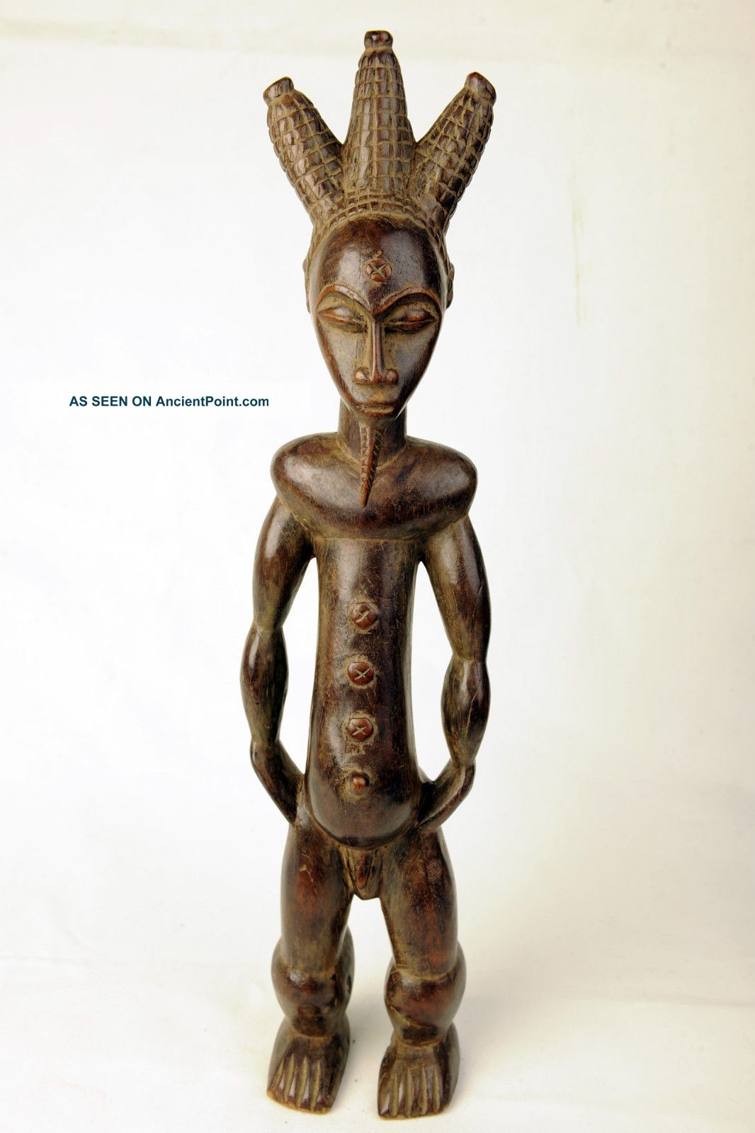 African Boaule Male Ancestor Figure - Ivory Coast African photo