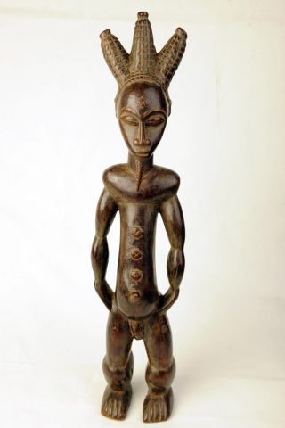 African Boaule Male Ancestor Figure - Ivory Coast photo