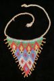 Old Kirdi Glass Beaded Triangle Panel Apron Cache Sexe Cameroon African photo 2