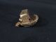 Important Ashanti Asante Gold Weight Brass Fish Finger Ring African photo 1