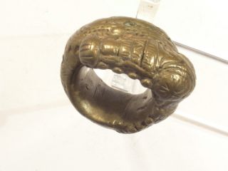 Bronze Ring With Singha Motif,  Batak,  Sumatra,  Indonesia photo