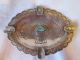 Vintage Navajo Native Indian Stamped Sterling Silver Tray Bowl Turquoise Native American photo 1