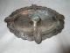 Vintage Navajo Native Indian Stamped Sterling Silver Tray Bowl Turquoise Native American photo 2