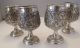 Solid Sterling Silver Goblets Set Of Four Cups & Goblets photo 2