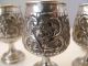 Solid Sterling Silver Goblets Set Of Four Cups & Goblets photo 3