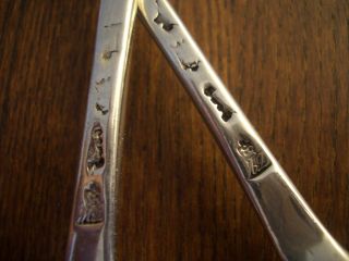 Silver Pair Of Mid 18th Century Spoons By Marmaduke Daintey photo