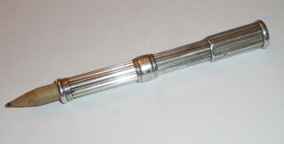 1879 Hm Silver S Mordan & Co Slide Cedar Pencil Holder Patent Pencil Sharpener photo