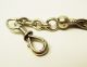 Fine Antique French Solid Silver Albert Pocket Watch Chain & Key Other photo 1