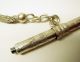 Fine Antique French Solid Silver Albert Pocket Watch Chain & Key Other photo 2