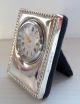 Hallmarked Solid Sterling Silver Bedside / Travel Clock Carrs ' Other photo 1