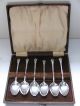 Edwardian Set Of 6 Solid Silver Coffee Spoons Birmingham 1904 By Robert Pringle Other photo 1
