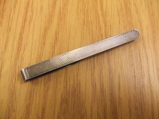 Solid Silver Hallmarked Tie Clip / Tie Bar photo