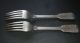 Pair Scottish Provincial Silver Forks Greenock Alexander Campbell C1800 Antique Other photo 1