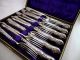 Cased Sterling Silver Dessert Cutlery Set Circa 1860 - Kings Pattern Other photo 9
