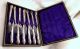 Cased Sterling Silver Dessert Cutlery Set Circa 1860 - Kings Pattern Other photo 1