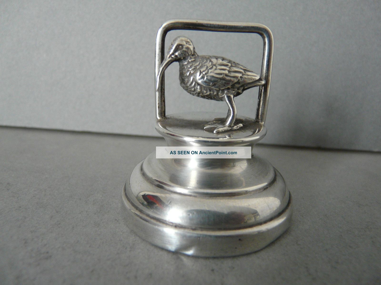 An Unusual Antique Silver Novelty Menu Holder With Kiwi Bird 1936 Other photo