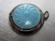 Solid Silver Birmingham 1916 Engine Turned Guilloche Enamel Powder/rouge Pot Other photo 1
