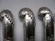 Set Of 6 Pistol Grip Solid Silver Handled Tea Knives Sheffield 1908 By John Batt Other photo 3