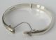 Solid Sterling Silver C.  1968 Ronex B ' Ham Hm Chased Hinged Bracelet Bangle Sterling Silver (.925) photo 9
