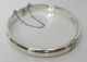 Solid Sterling Silver C.  1968 Ronex B ' Ham Hm Chased Hinged Bracelet Bangle Sterling Silver (.925) photo 2