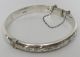 Solid Sterling Silver C.  1968 Ronex B ' Ham Hm Chased Hinged Bracelet Bangle Sterling Silver (.925) photo 3