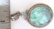 Large Sterling Silver & Aquamarine Pendant - 17.  8 Grams,  1/2 Oz+ - Classic Design Other photo 1