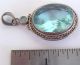Large Sterling Silver & Aquamarine Pendant - 17.  8 Grams,  1/2 Oz+ - Classic Design Other photo 5