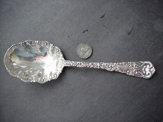 Antique Sterling Silver Serving Size Berry Spoon photo