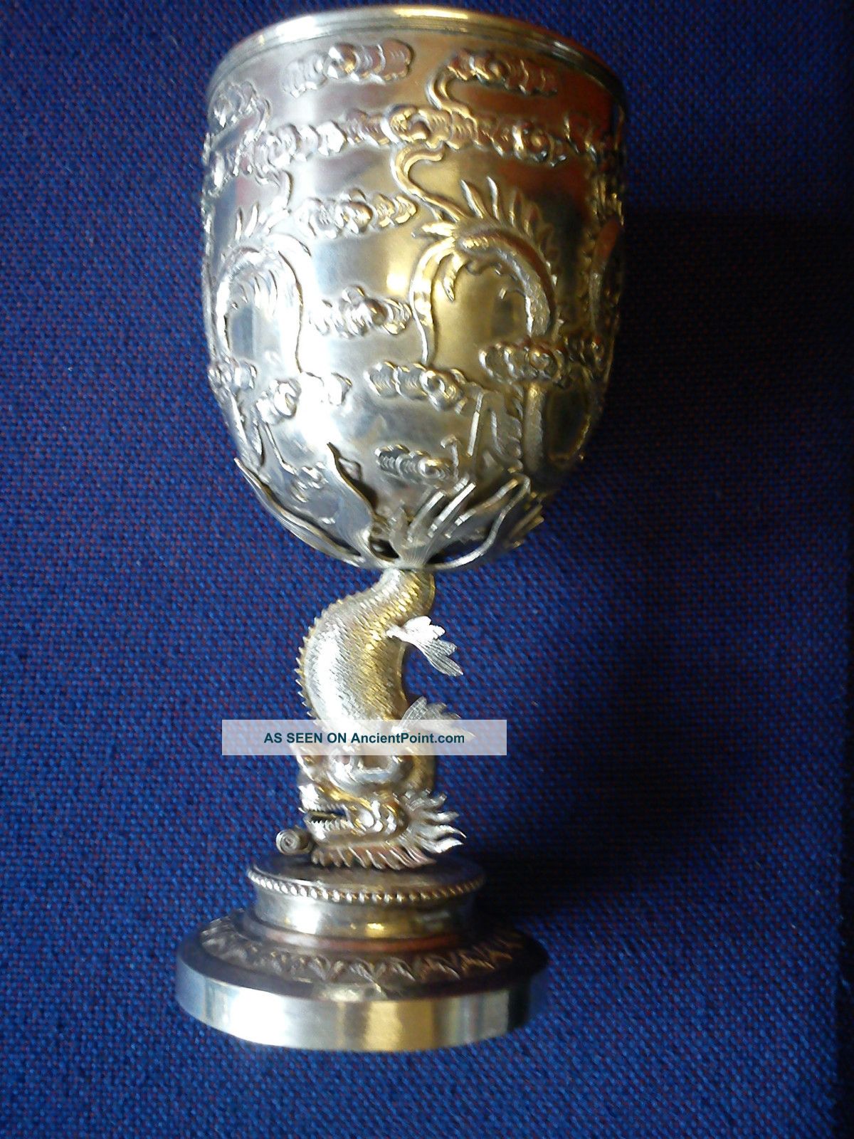 Chinese Silver Dragon Goblet - By Wang Hing Other photo