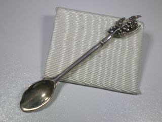 Vintage Sterling Salt Spoon Lily Of The Valley 3 