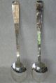 Chinese Japanese Sterling Silver Tablespoon Spoon Set Of 2 Bright Cut Floral Other photo 1