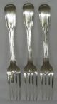 William Herman Newman Sterling Silver Fork Fiddle Thread Halifax Canada Set Of 3 Other photo 2