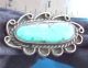 Antique Hand - Made Sterling Silver & Turquoise Ring - Classic Design,  Size Other photo 2