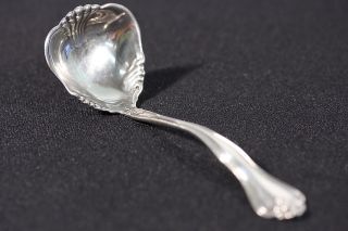 Sterling Silver 925/1000 Small Ladle Rose Pattern Condiment Dipper photo