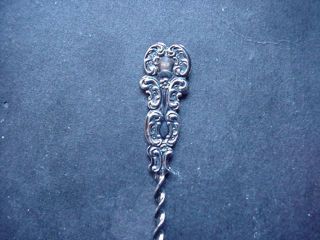 Sterling Silver Demitasse Spoon (flower Design) photo