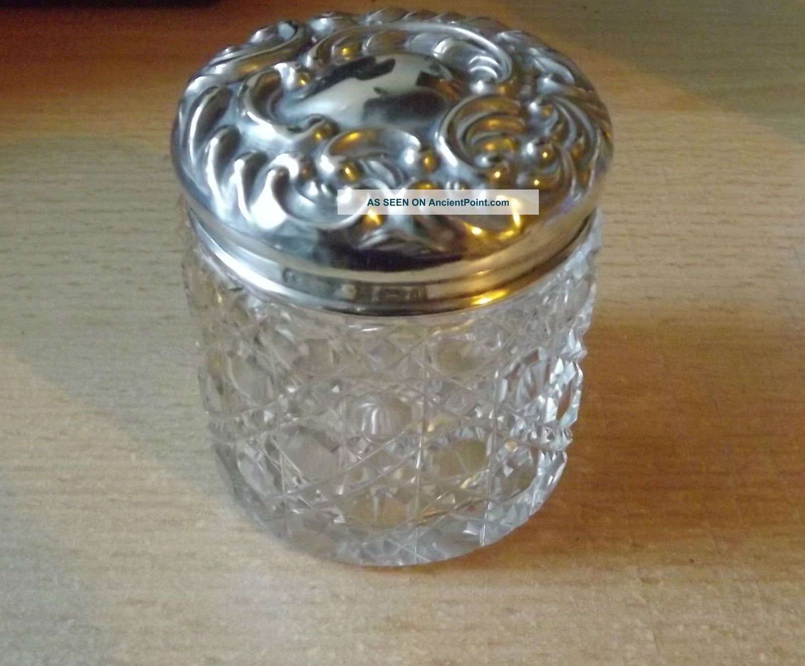 Antique Silver & Cut Glass Vanity Jar - 1900 Adie Lovekin Ltd Uncategorized photo
