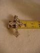 Vintage.  925 Silver Cross With Rhinestones Italian Other photo 4