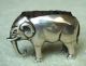 Small Antique Solid Silver Elephant Pin Cushion Circa 1900 Other photo 1