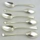 Victorian Set Six Solid Silver Dessert Spoons 1896 Hallmarked London Sterling Nr Other photo 1