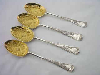 Georgian Silver Berry Spoons London 1778c 6oz photo