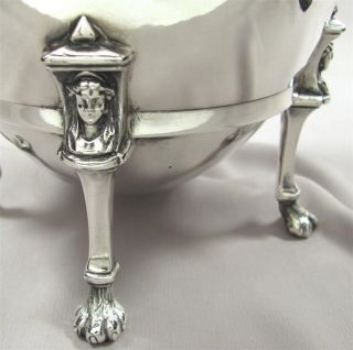 Victorian Figural Silver Plate Teapot,  Reed & Barton Paw Feet,  Egg Form,  Antique photo