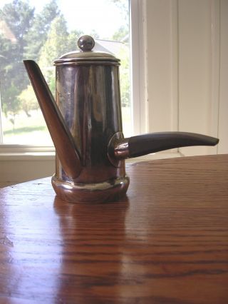 William Spratling Mexican 925 Or 980 Sterling Silver Coffee Pot Rosewood Handle photo