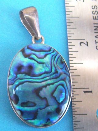 Designer - Made Sterling Silver & Blue Mother - Of Pearl Pendant - Charles Albert photo