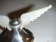 Antique Silver Knife Rest With Mother Of Pearl Wings By James Dixon & Son 1904 Other photo 3