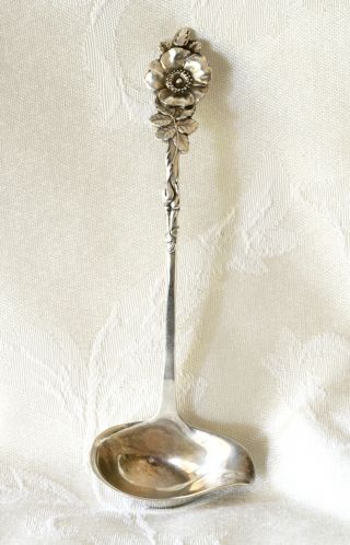 Reed And Barton Wild Rose Harlequin Sterling Silver Cream Ladle photo