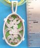 Large Handmade Sterling Silver & Green Stone Pendant - 11.  6 Grams,  1/3 Oz +necklace Other photo 4