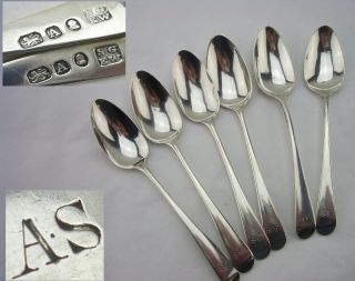 Georgian Silver Tea Spoons - London 1796 - Godbehere & Wigan photo