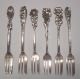 Vintage Solid Silver German Pastry Forks Christoph Widmann Wmf Box 3 Oz Other photo 1